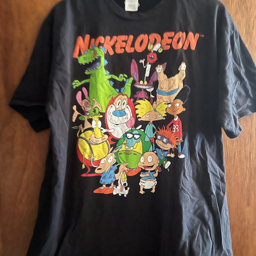 Nickelodeon Kids Graphic Tee - Black with Multicolor Characters